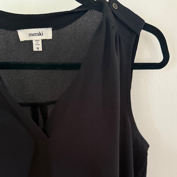 Meraki Black Sleeveless Midi Dress - Picture 3 of 4